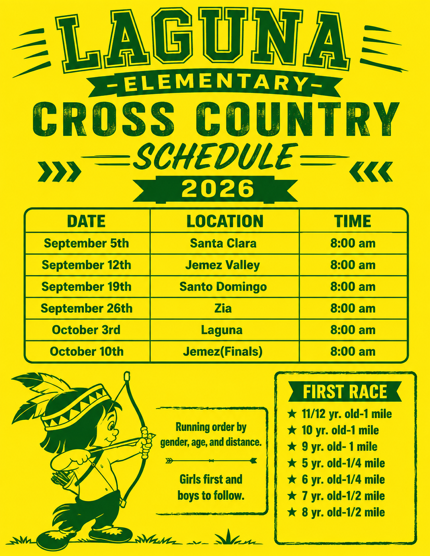 Updated Schedule