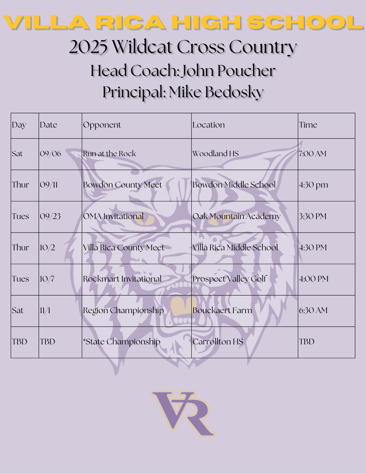 schedule