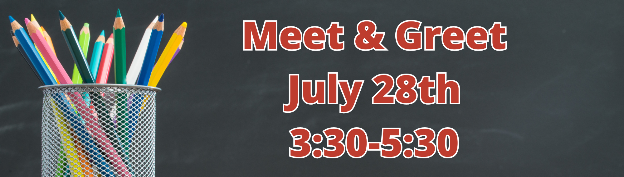 meet and greet chalk board