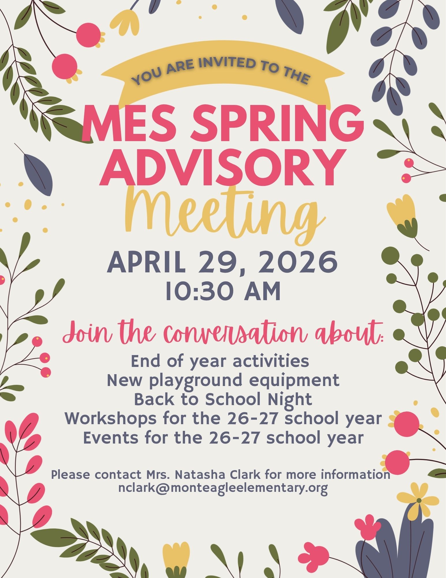 Spring Advisory Meeting