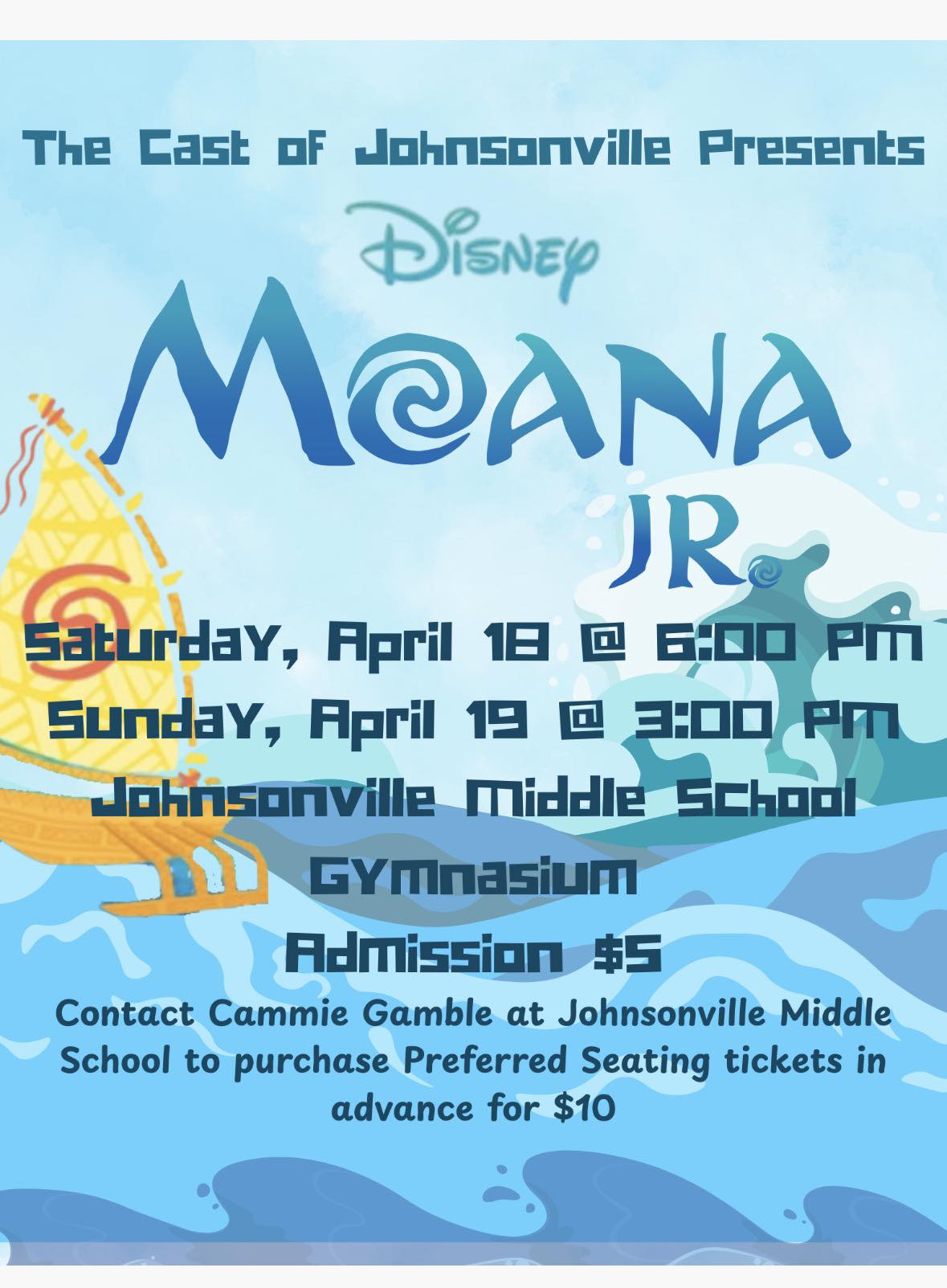 Moana Jr. Dates