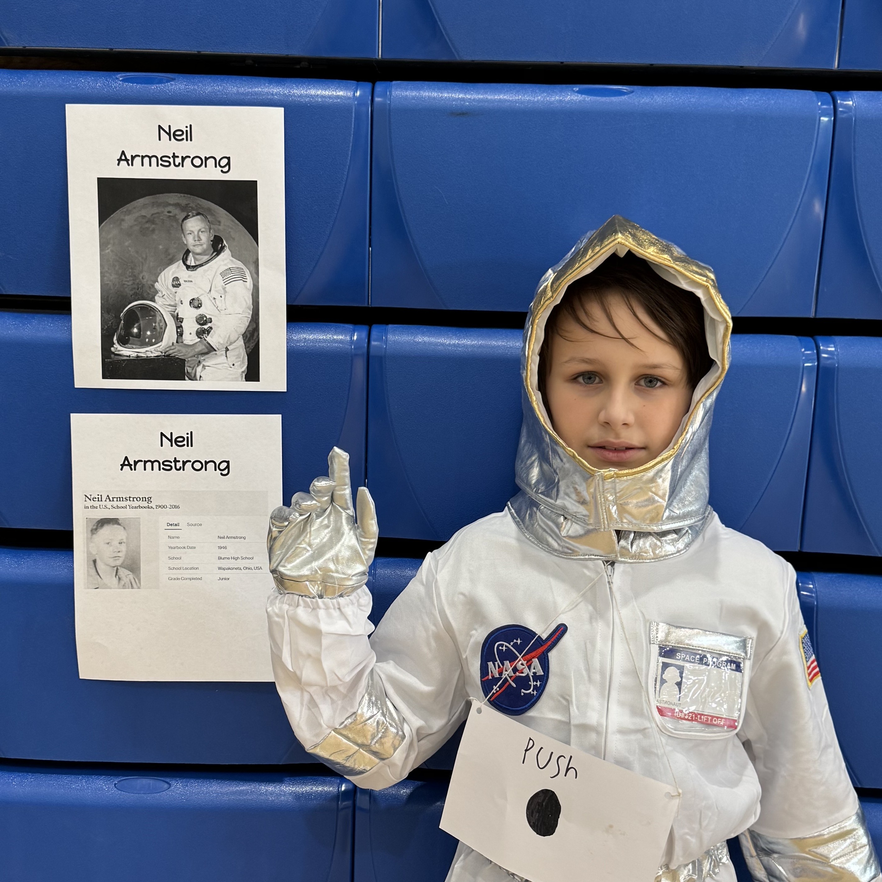 4th grade Wax Museum Neil Armstrong