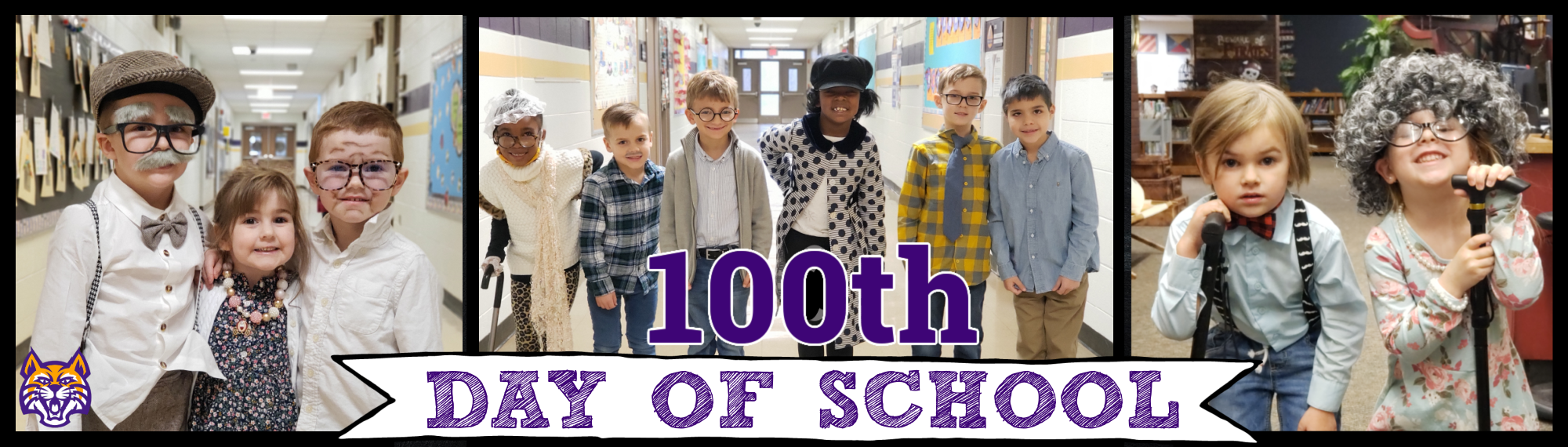 students dressed up for 100th day of school