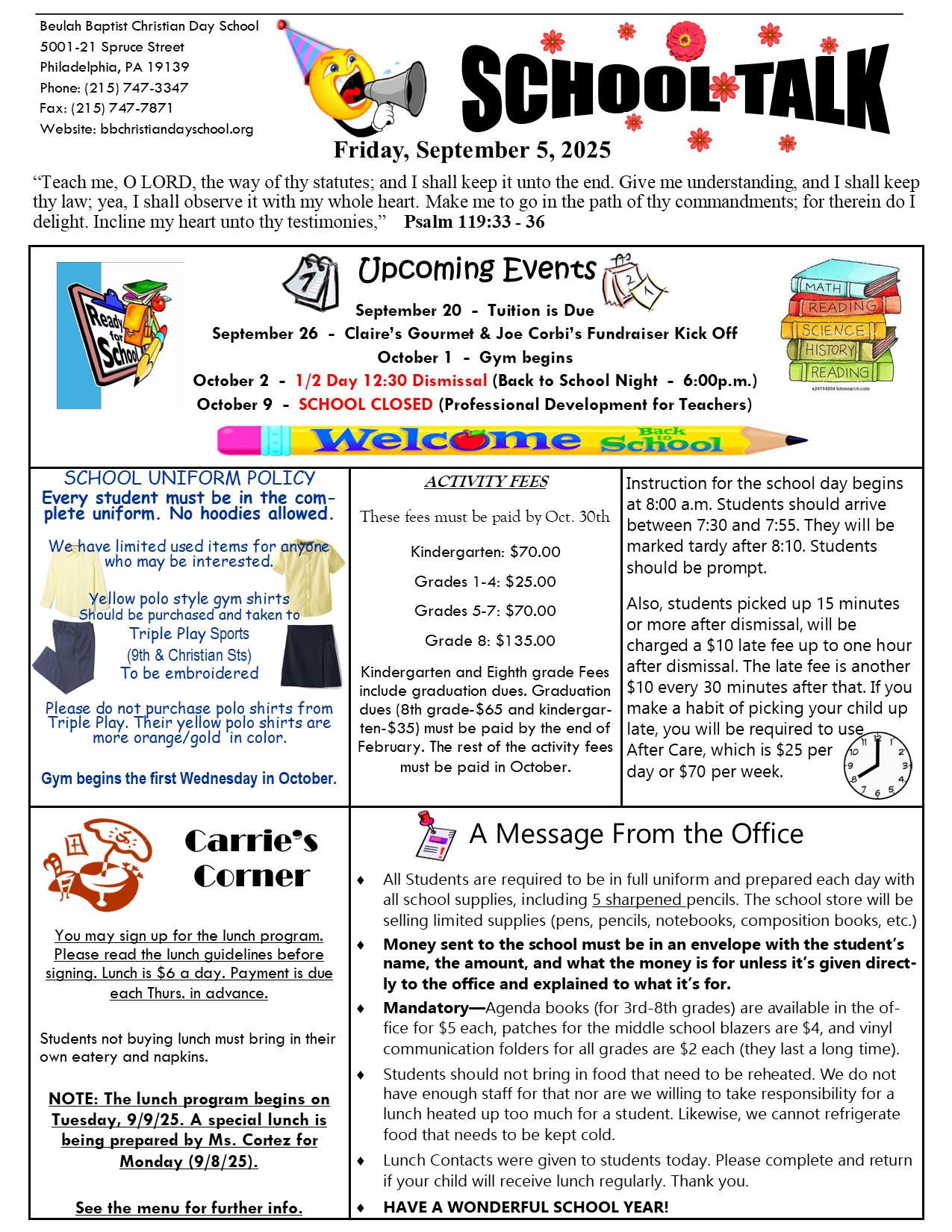 School Talk Newsletter 090525
