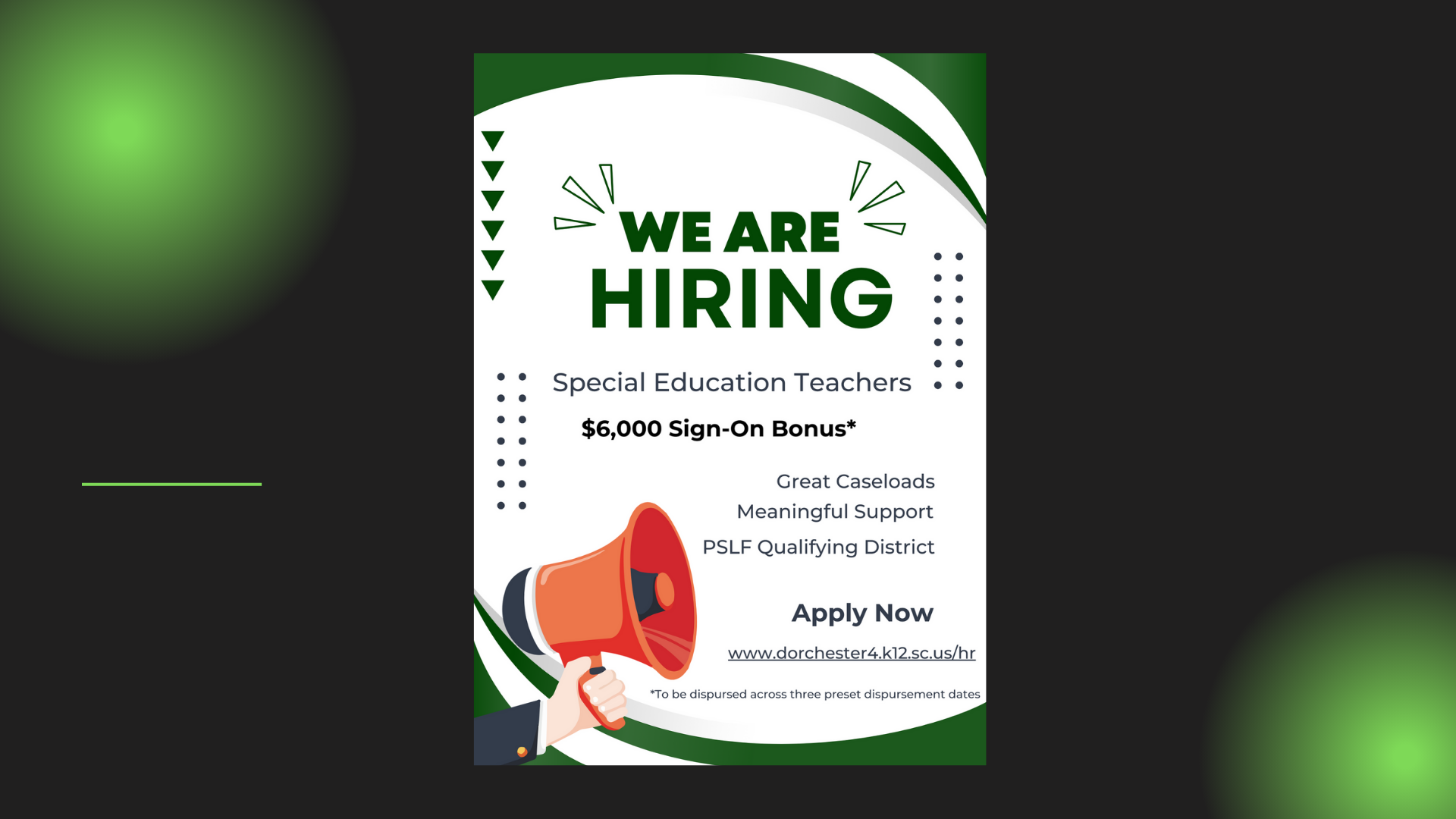 WE ARE HIRING FOR SPECIAL ED. TEACHER - CONTACT HR