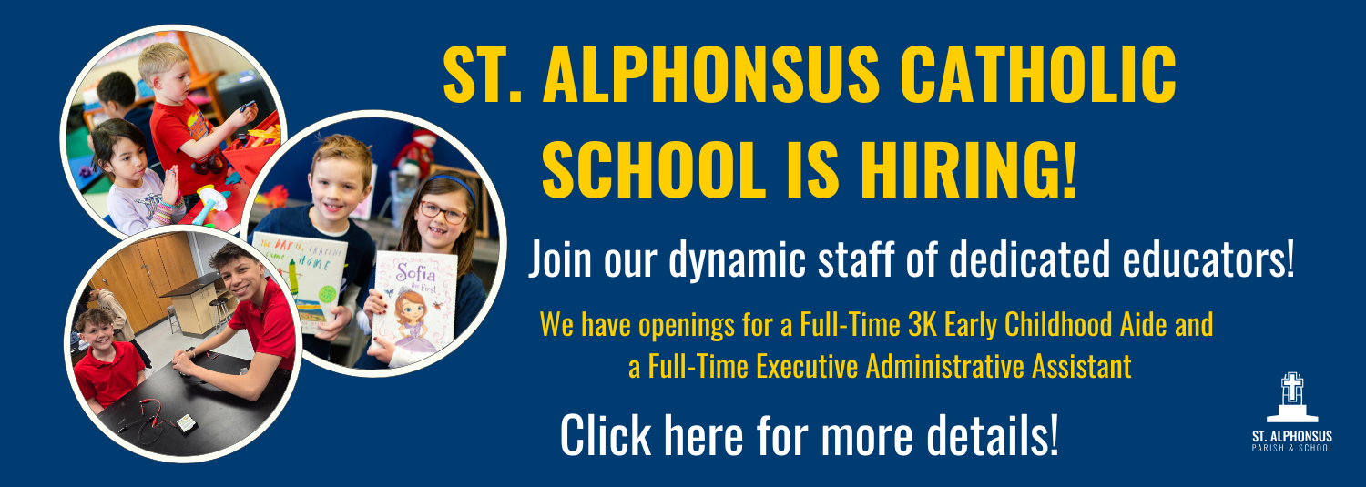 We're Hiring! Click to view positions for our 3K Early Childhood Aide and Executive Administrative Assistant!