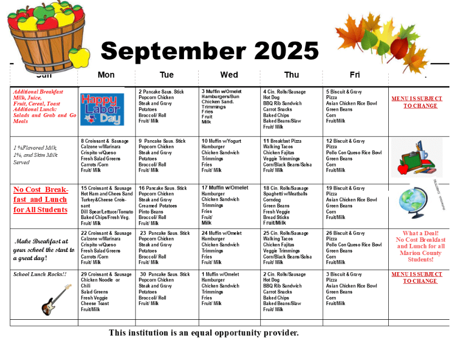 Lunch Menu