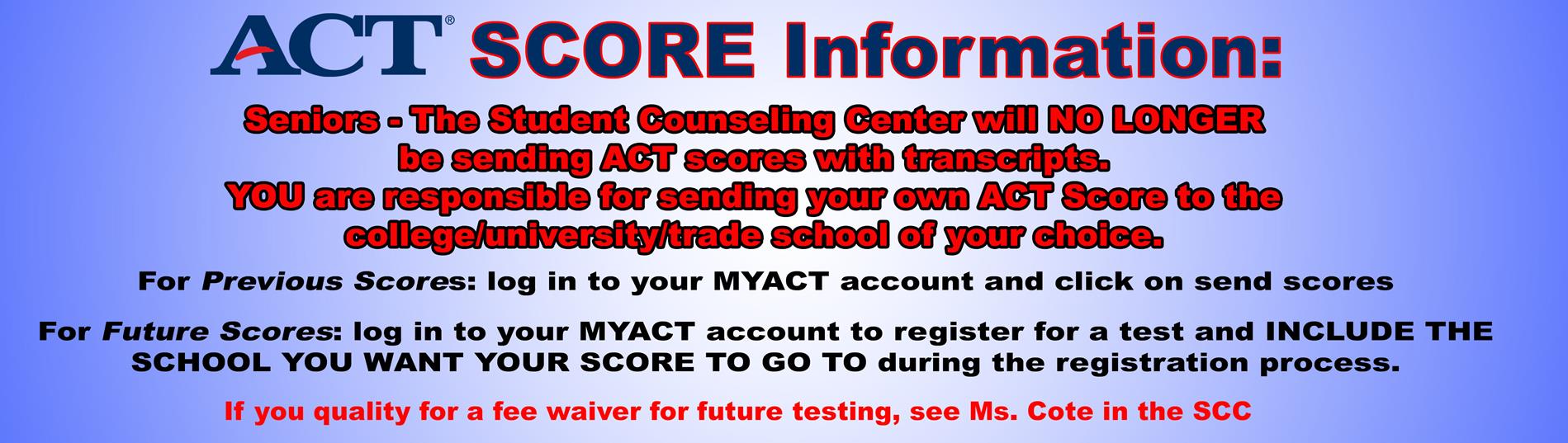 ACT Score Information