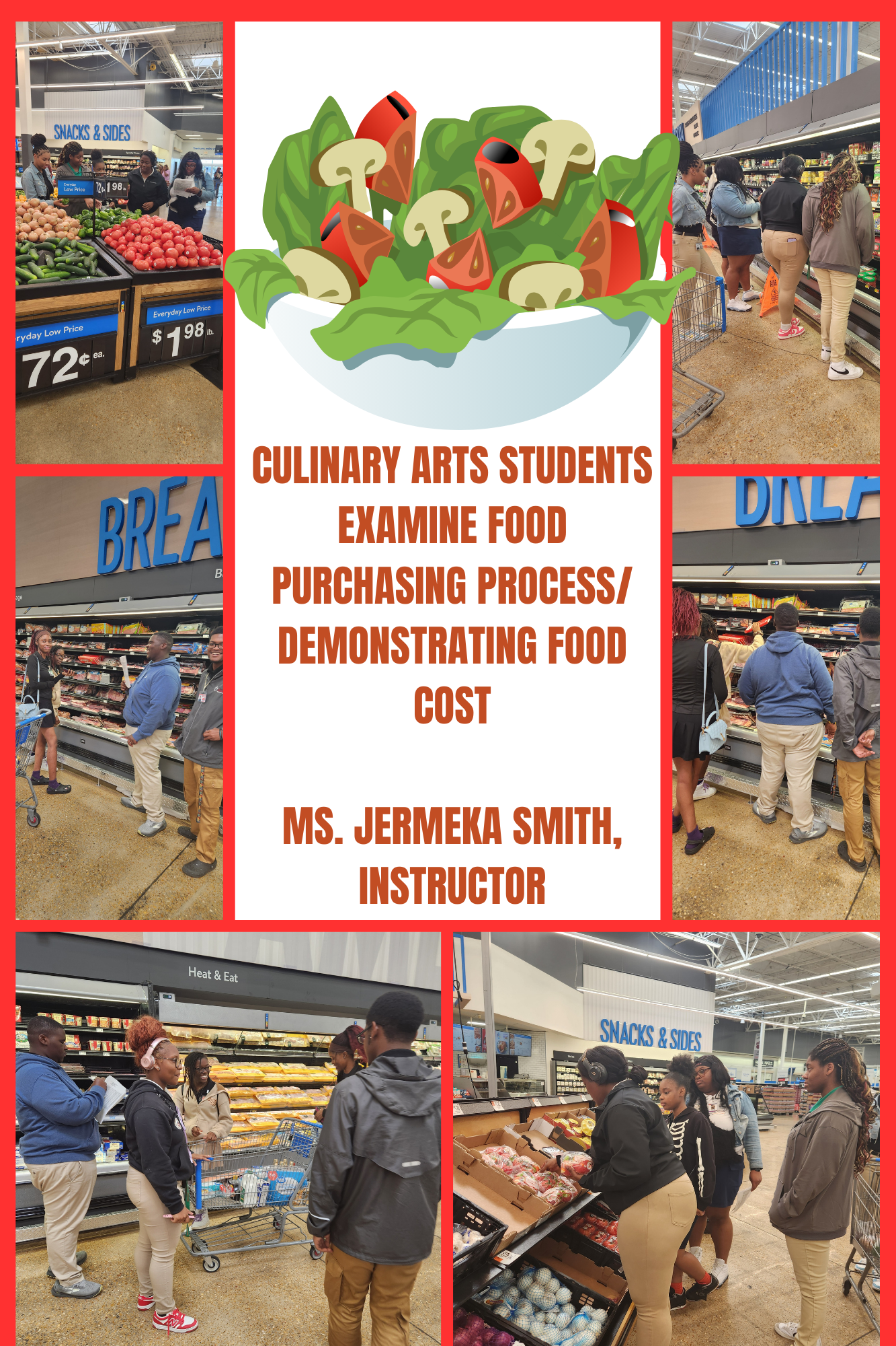 Culinary Arts students examine food purchasing process and demonstrating food cost