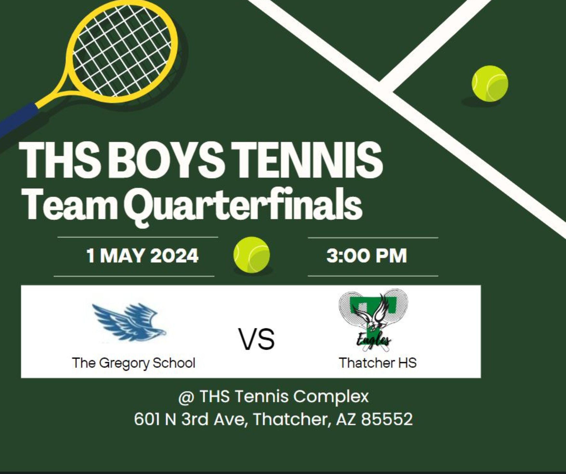 THS Boys Tennis Quarterfinals