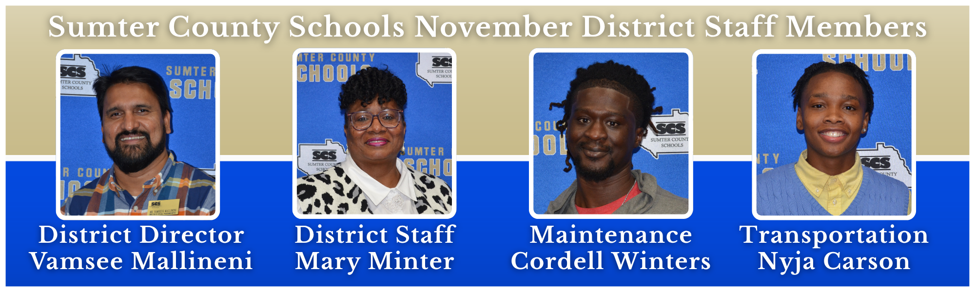Sumter Co School November district staff members