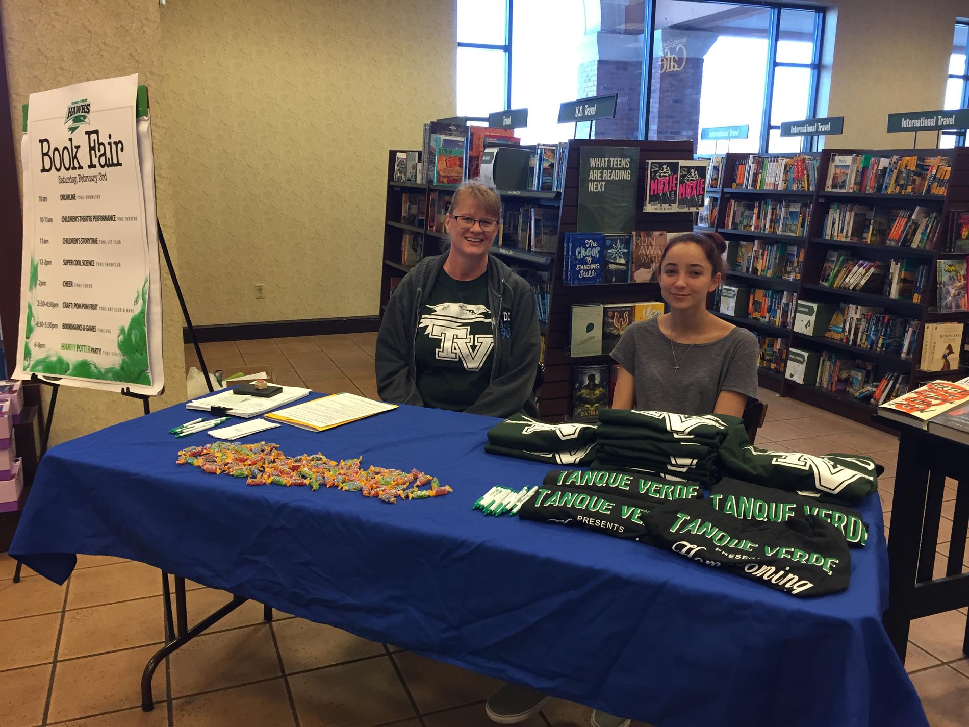 TVHS information table at the Book Fair
