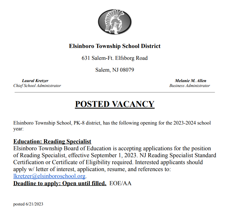 Reading Specialist