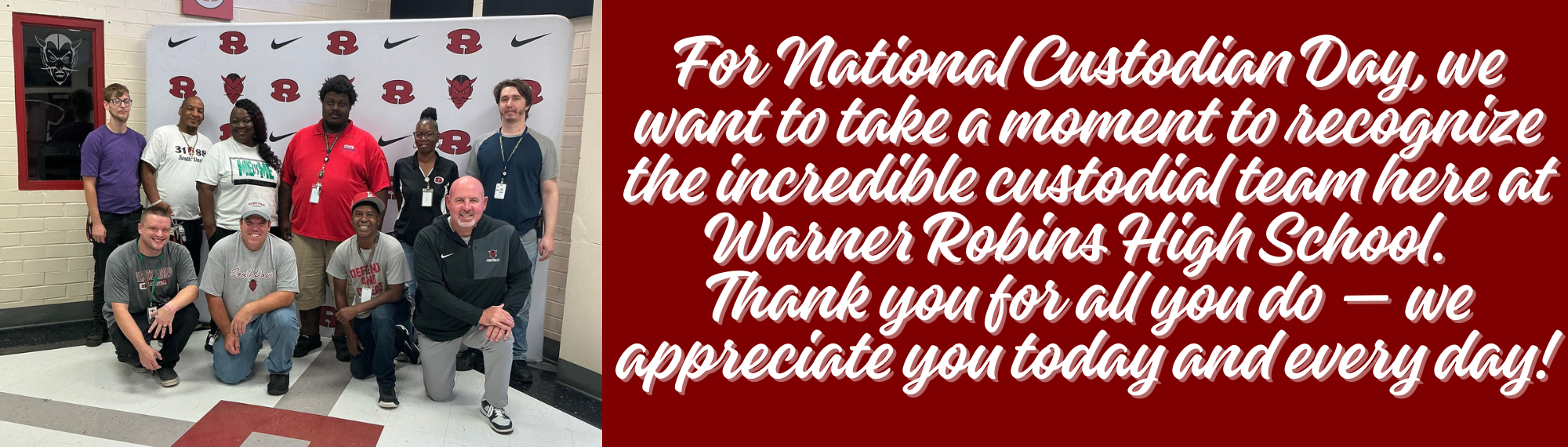 Thanks to our custodians!