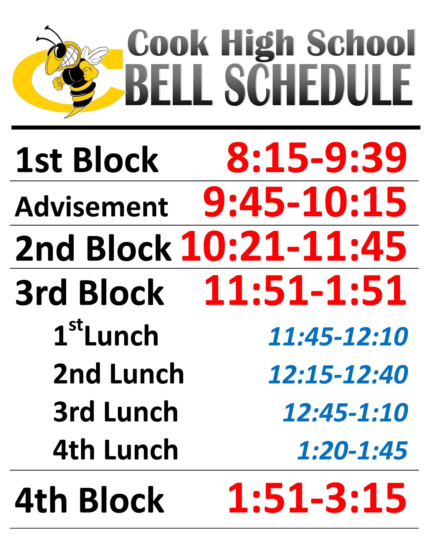 bell schedule