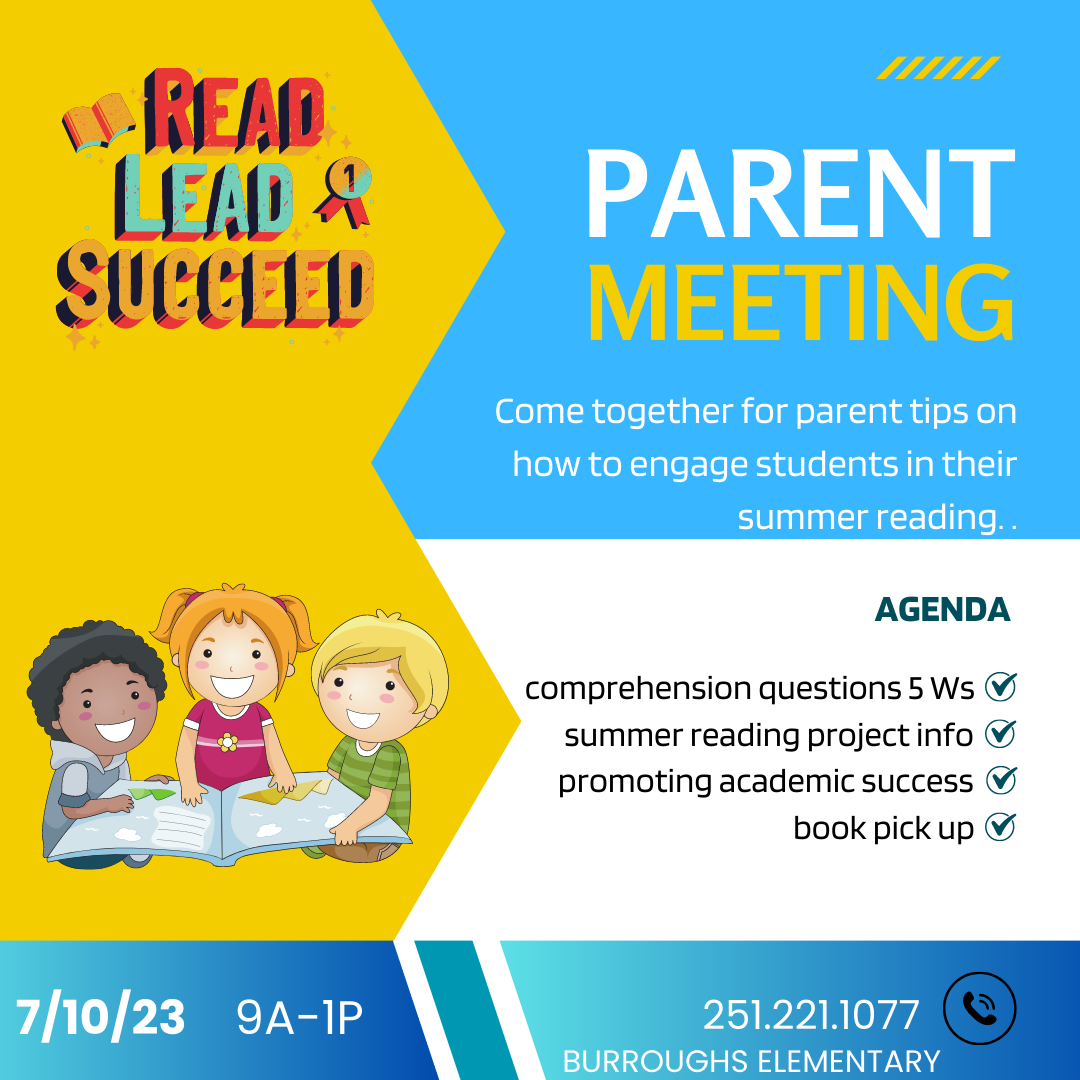 summer reading parent meeting flyer
