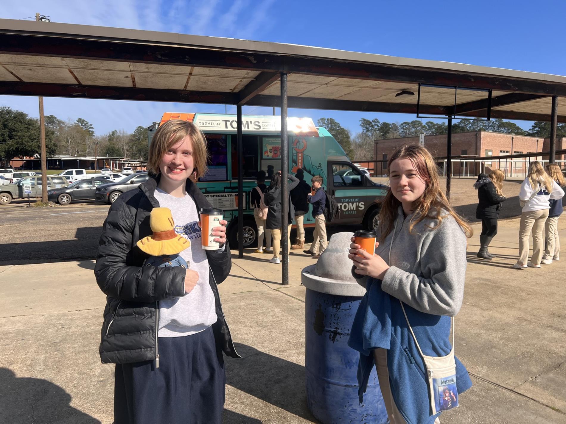 Enjoying Travelin' Tom's Coffee Truck