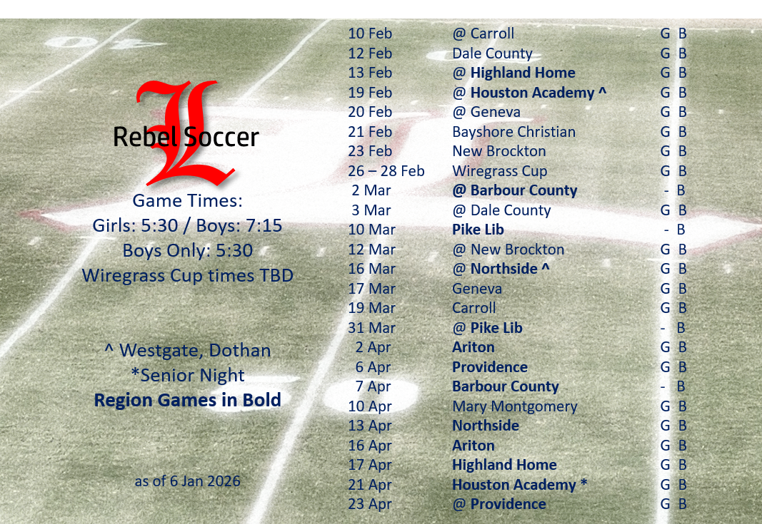 Updated Schedule