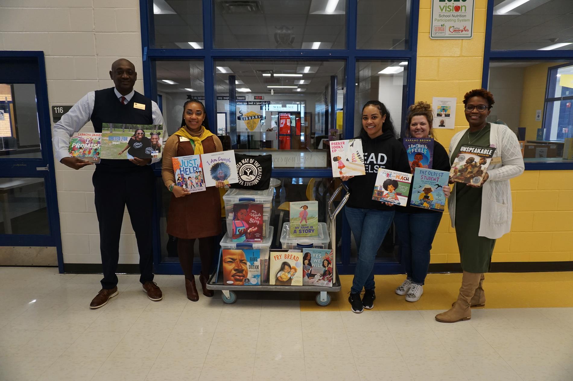 books donated by the United  Way of CV