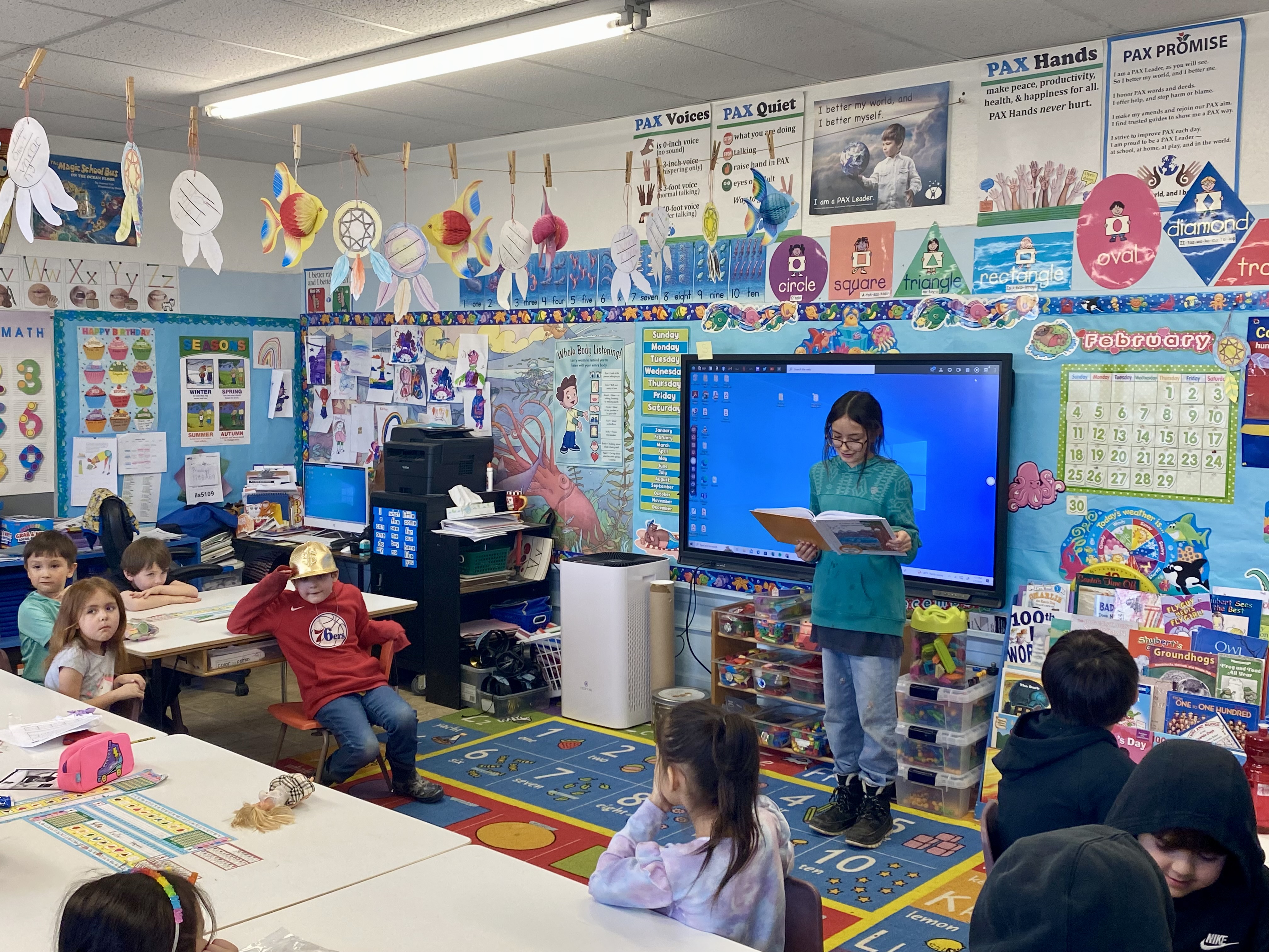 Students Presenting Their Books