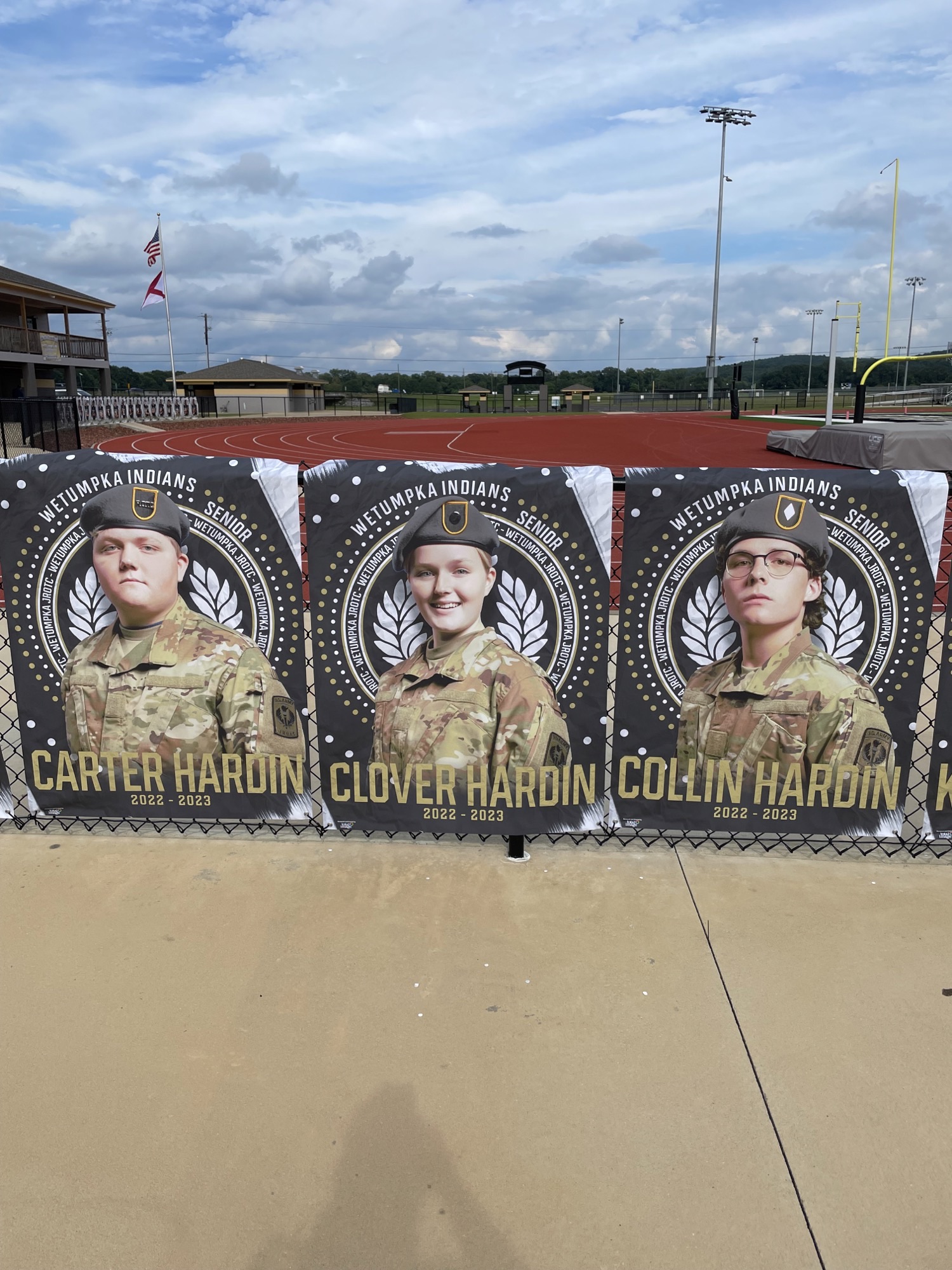 JROTC Senior Banners:  Carter, Clover, & Collin Hardin