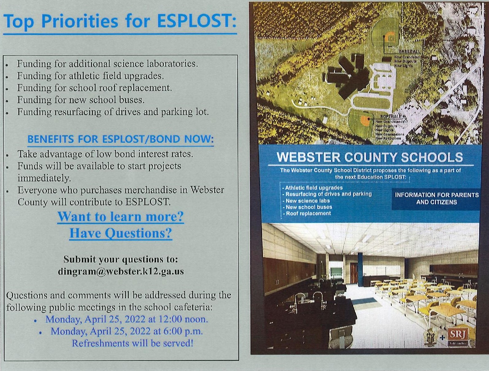 Webster County ESPLOST Information Webster County ESPLOST Information