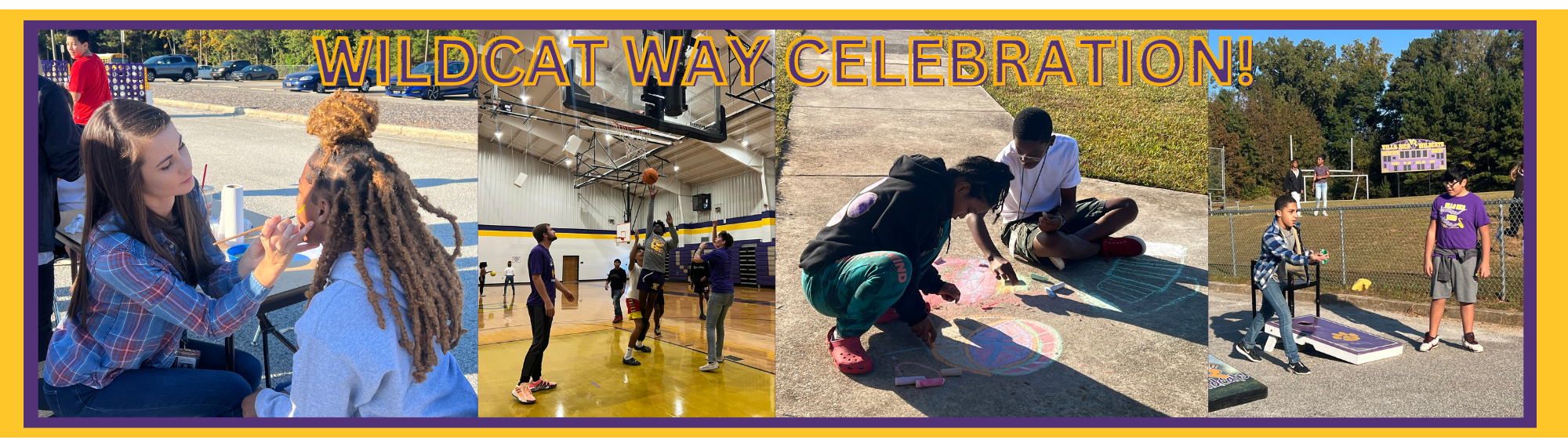 wildcat way celebration with students doing fun activiies