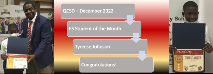 Tyreese Johnson December 2022 Student of the Month