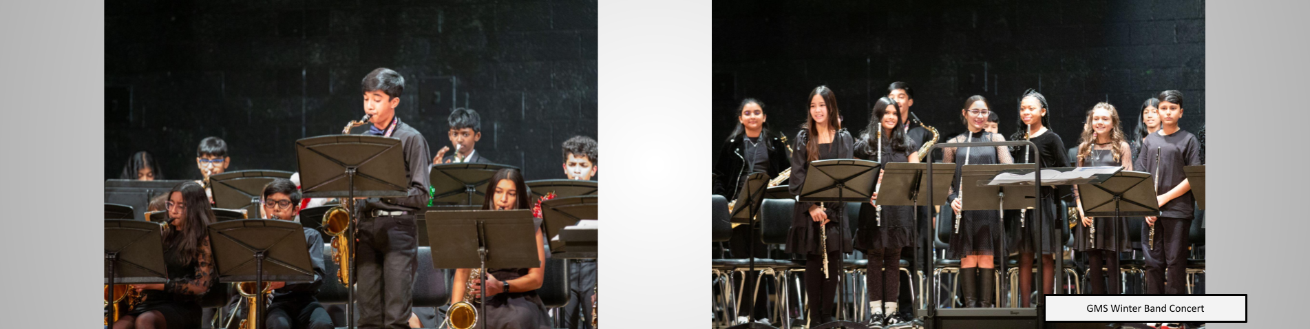 Students performing in their winter band concert