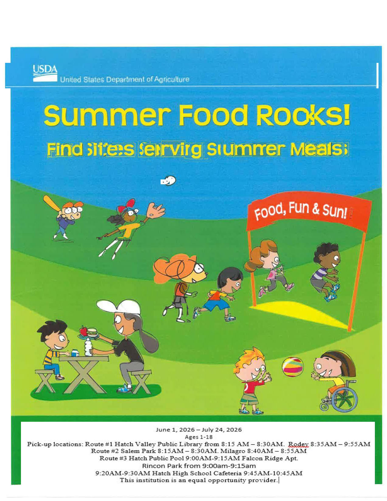summer meal flyer summer meal flyer