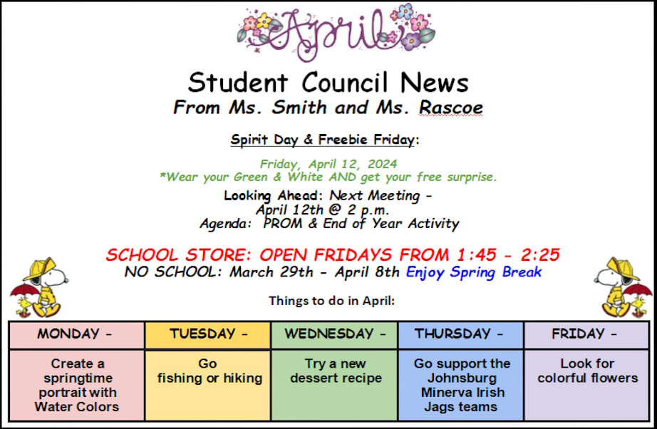 Student Council April 2024 News