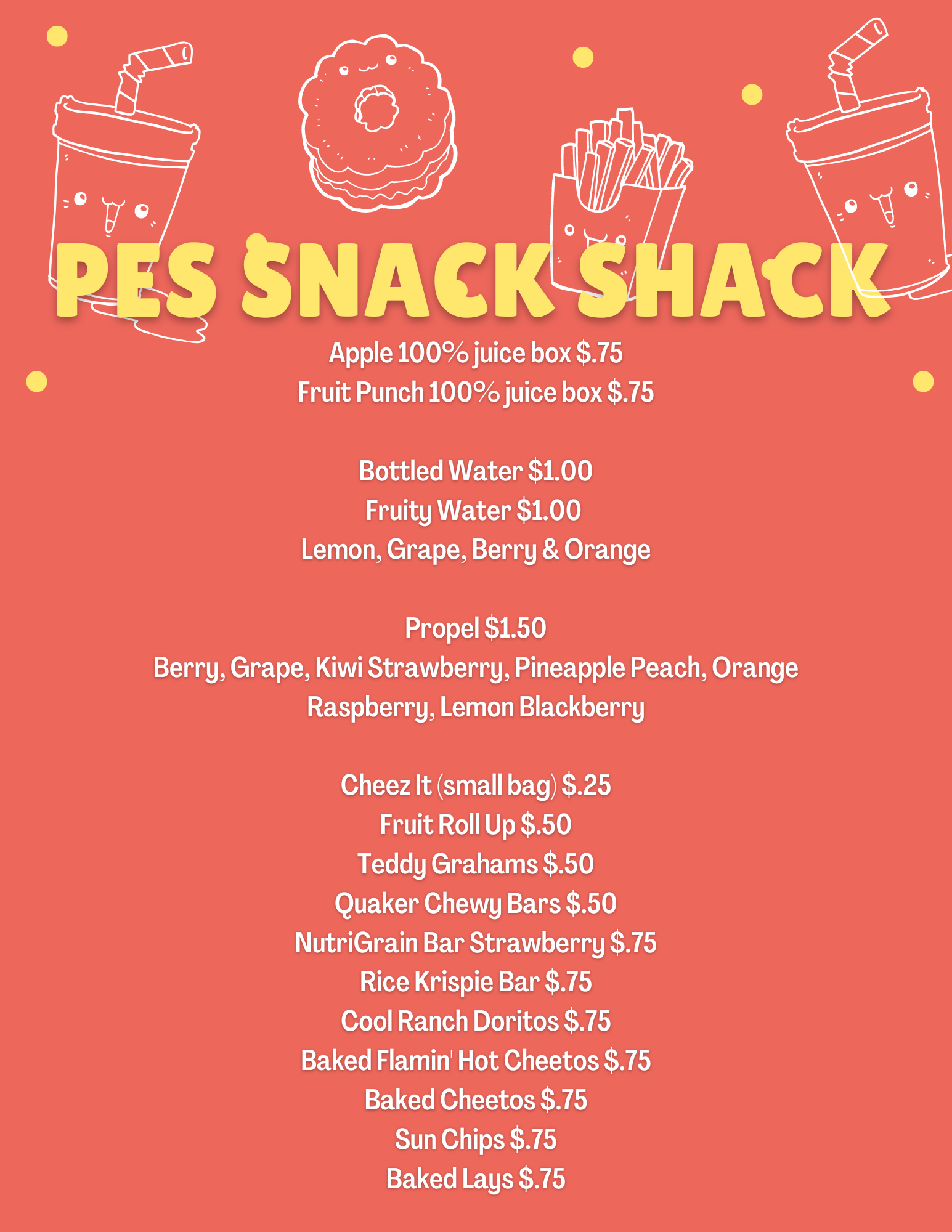 pes snacks 2022