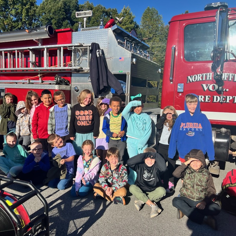 2nd grade visits with North Coffee Volunteer Fire Dept