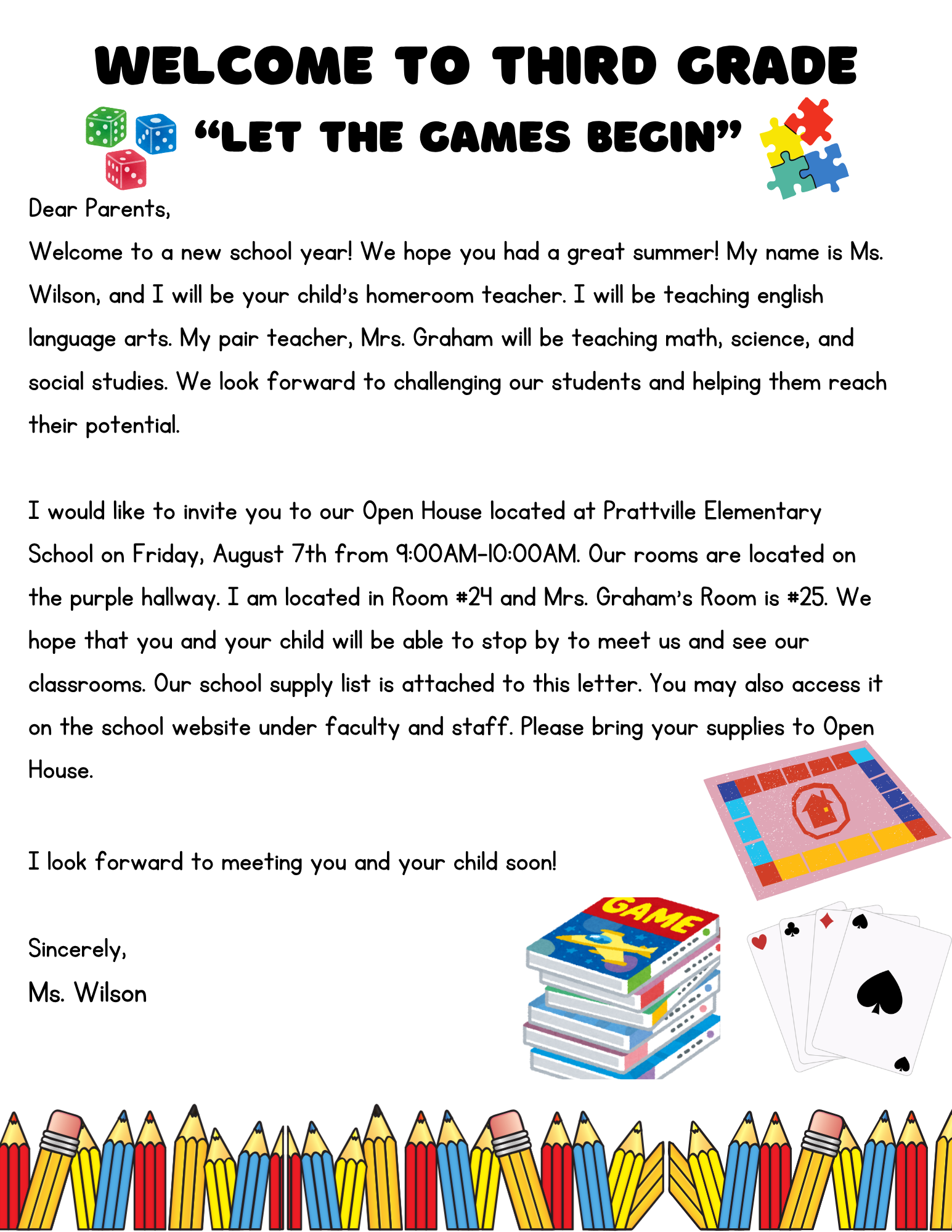 Welcome Letter