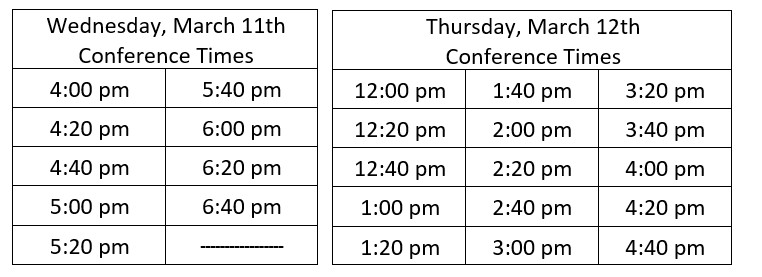 Conference Times