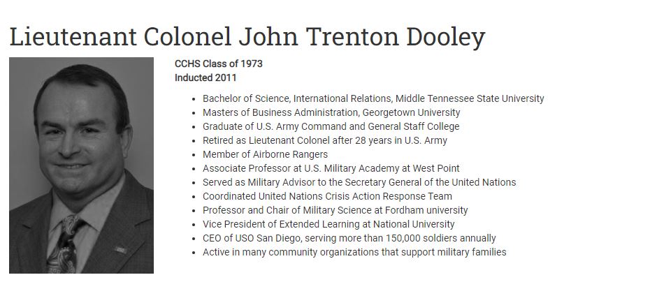 Lt Colonel John Trenton Dooley