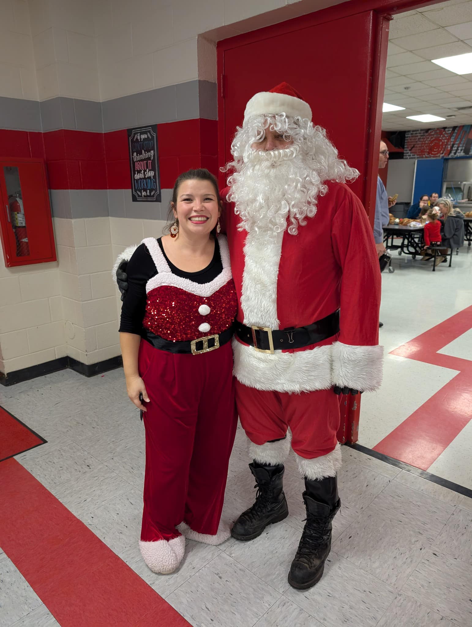 Mrs. Geer and Santa