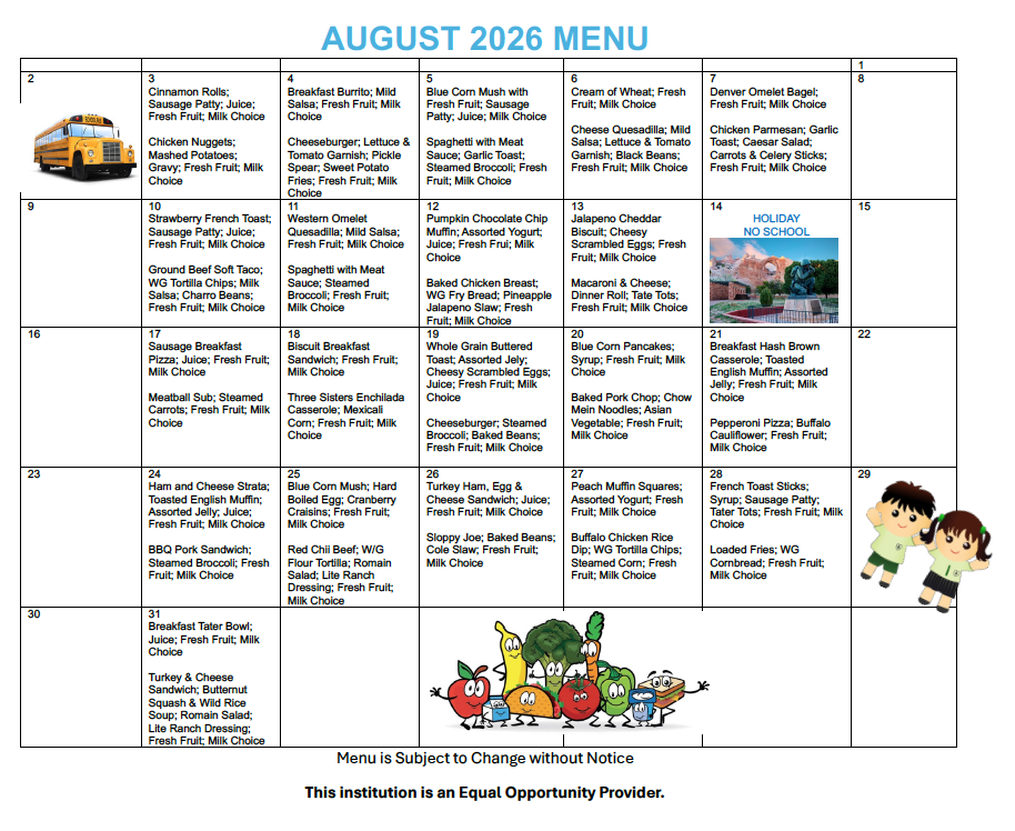 Meal Menu