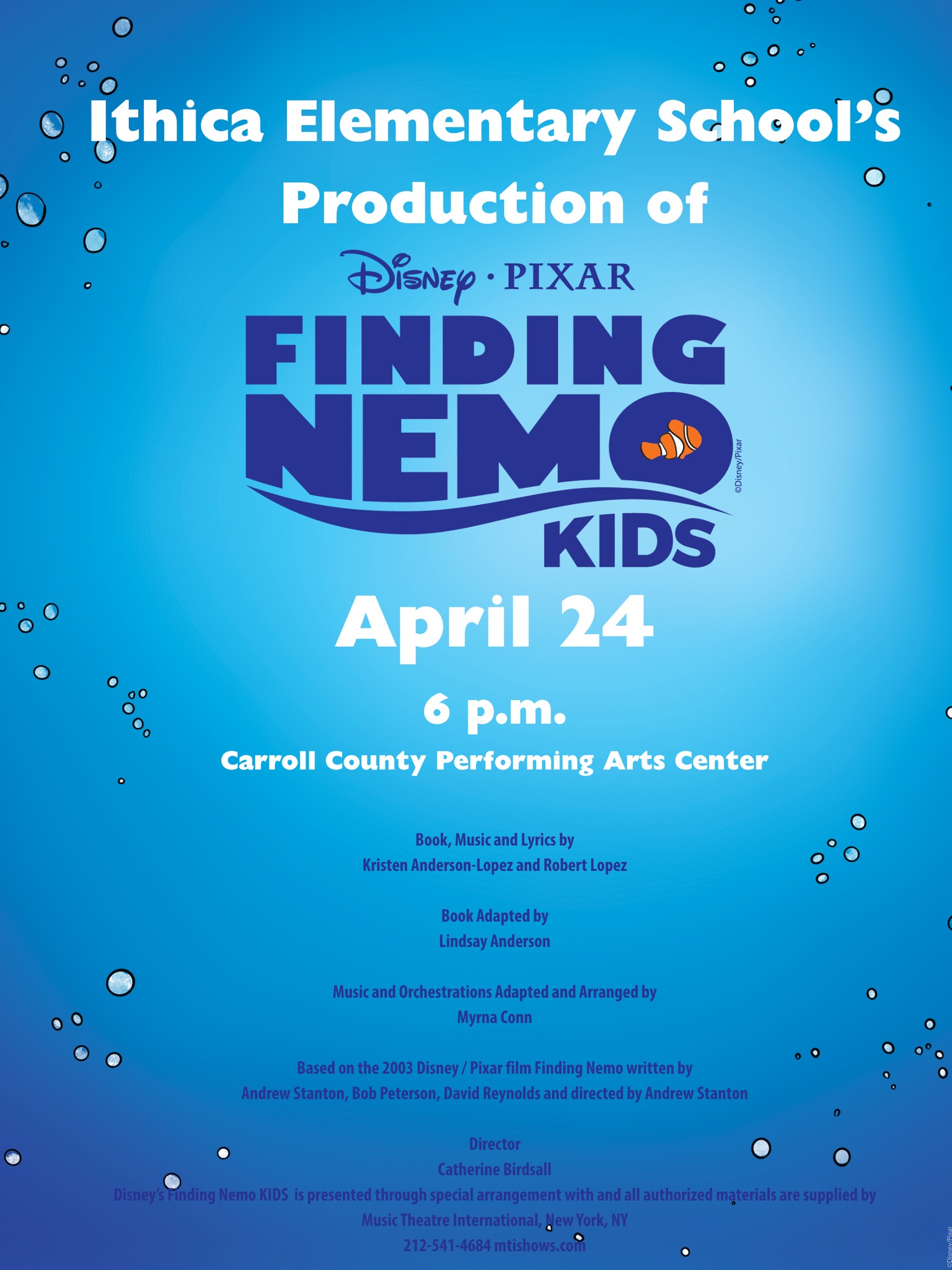 finding nemo flyer