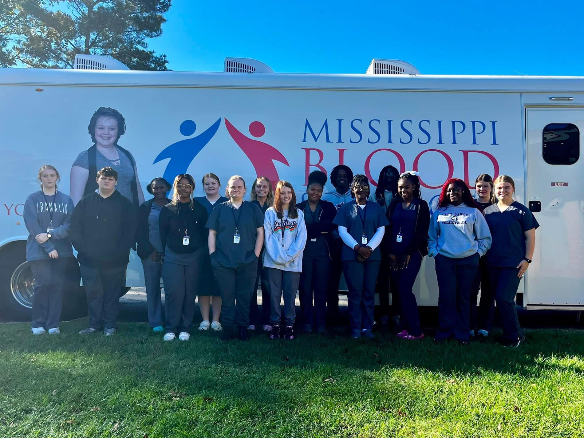 Health students on blood drive day 