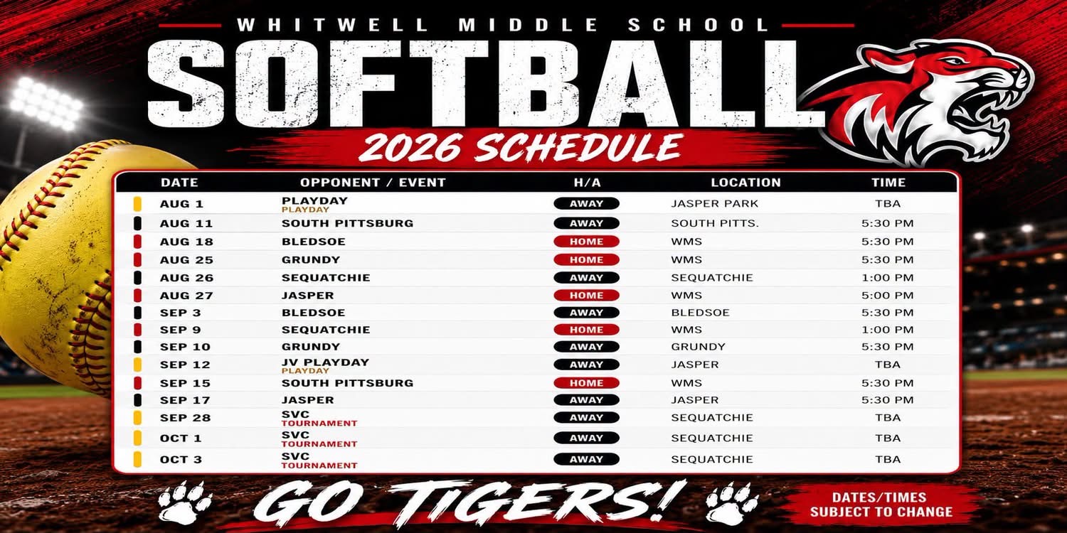 2026 Softball Schedule