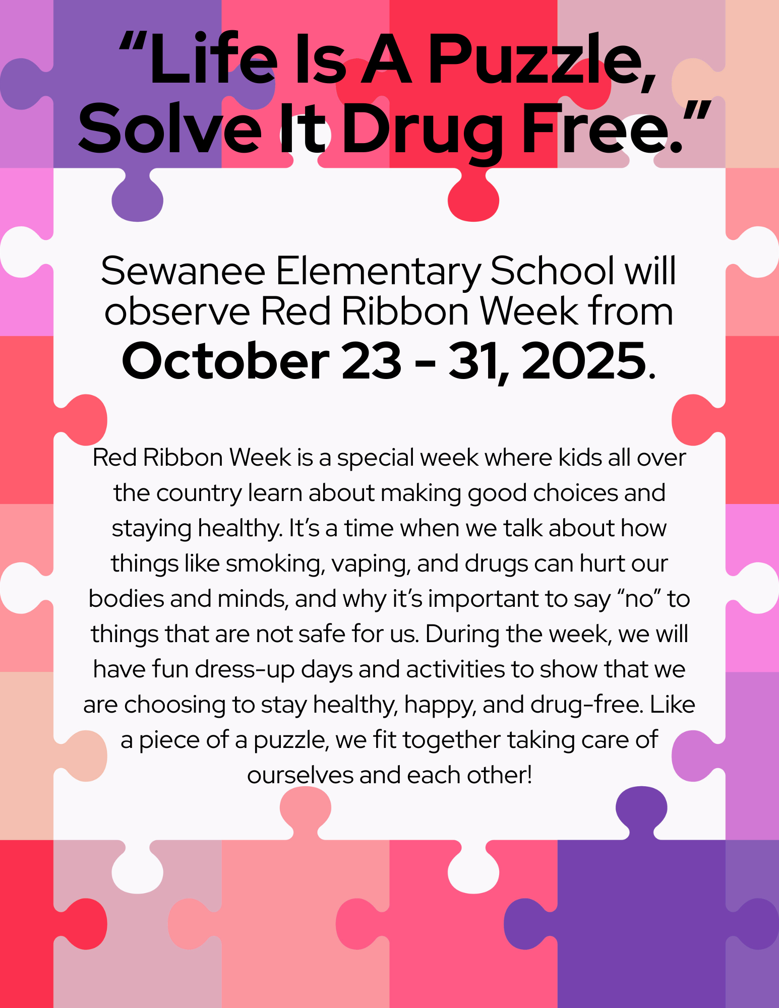 Red Ribbon Week Red Ribbon Week