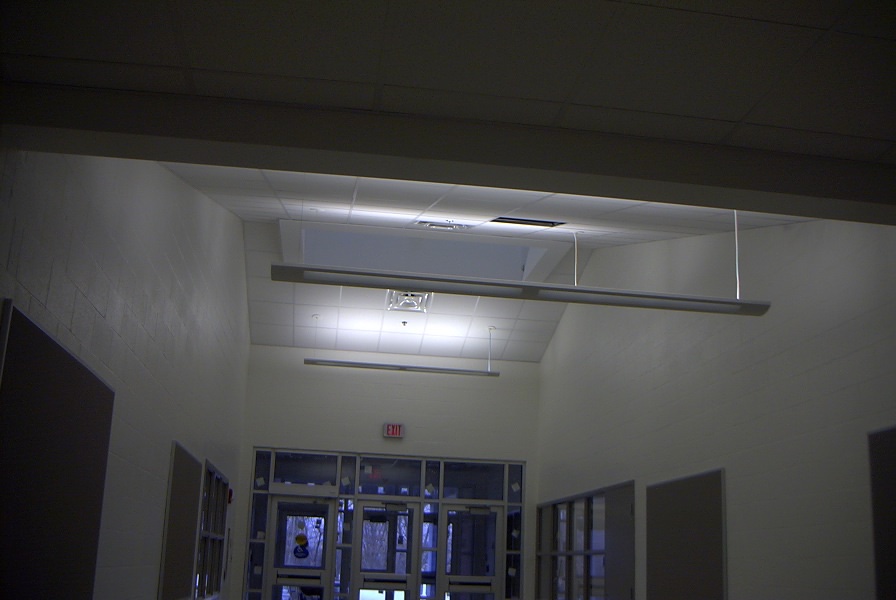 Main hall lighting and skylight