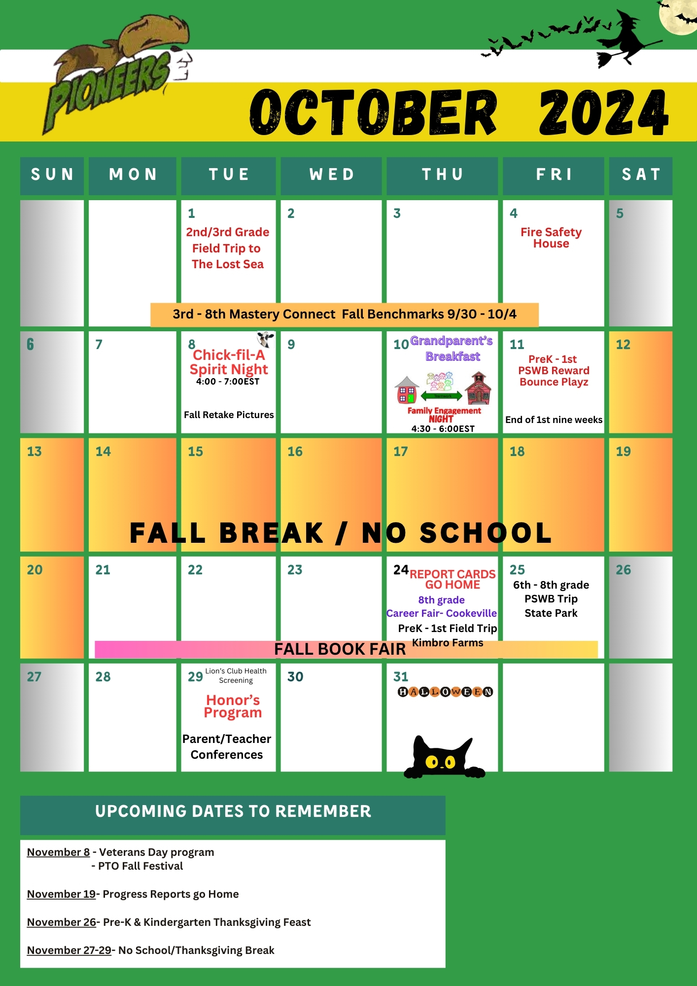 October 24 Calendar