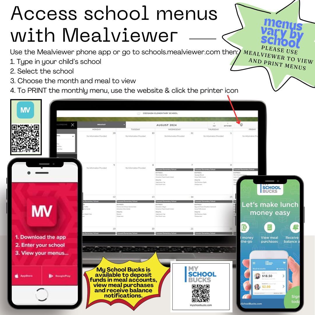 School Menus at schools.mealviewer.com