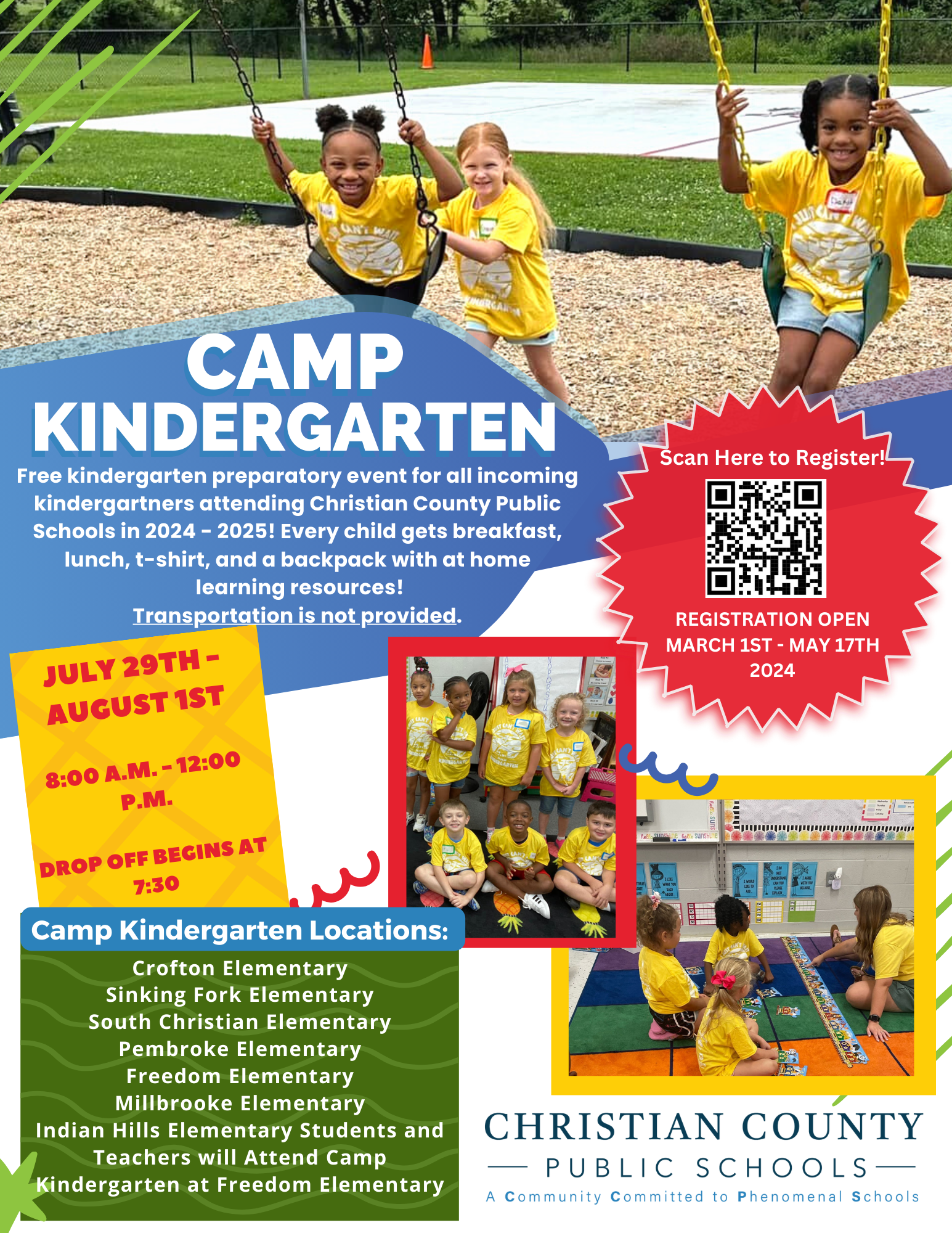 Camp Kindergarten Registration  