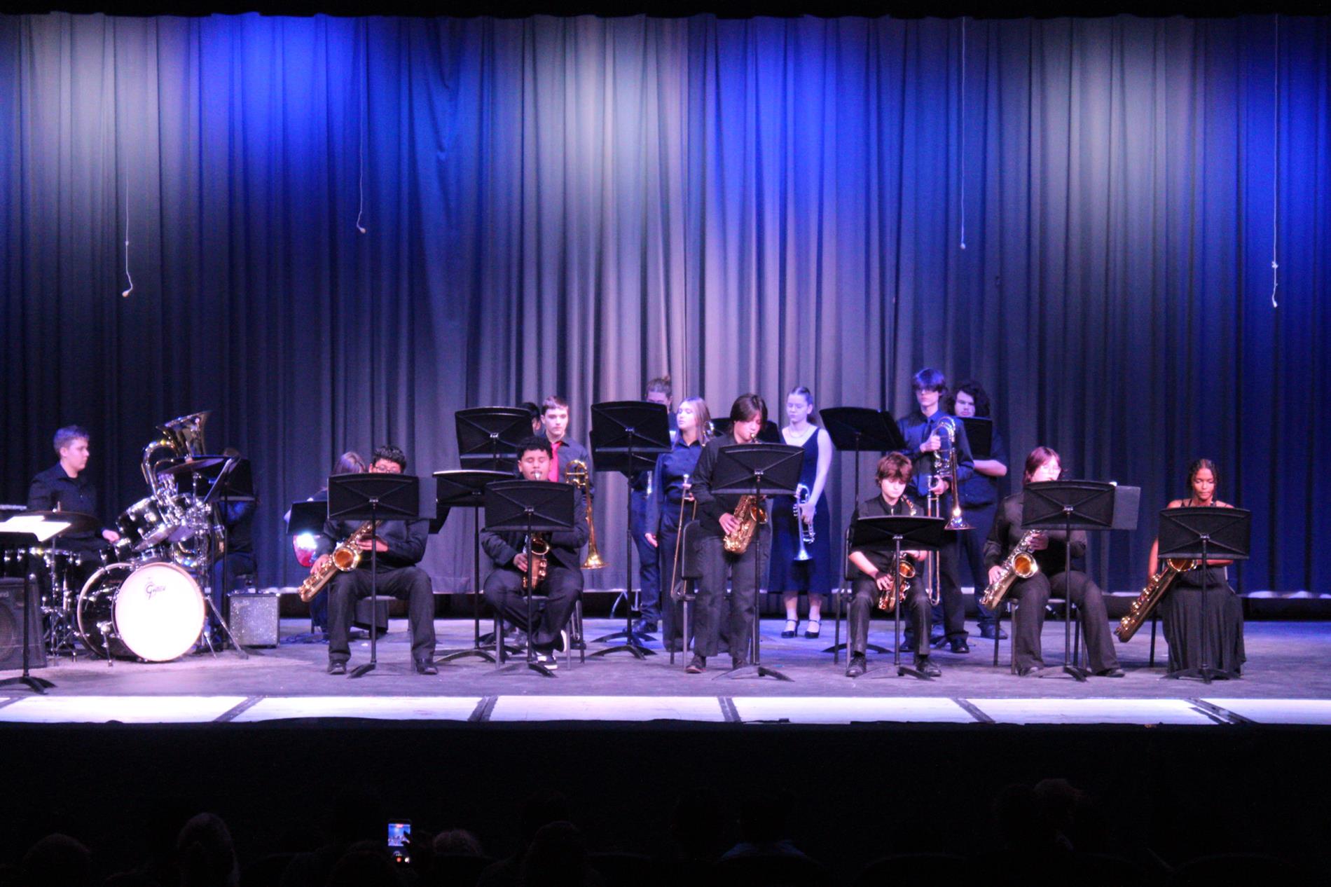 Coffee County Jazz Band Performing at their Concert (2025)