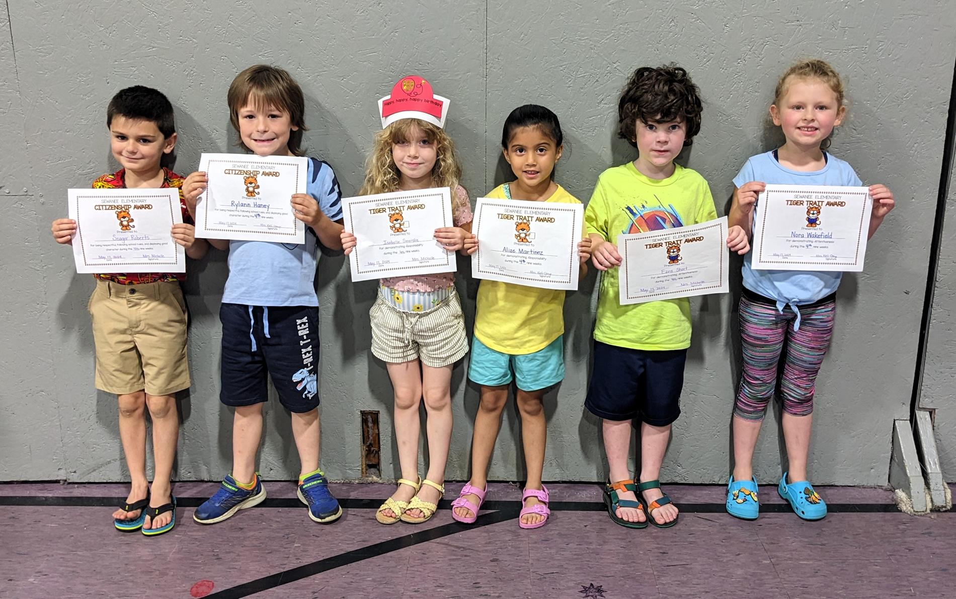 kindergarten tiger traits awards