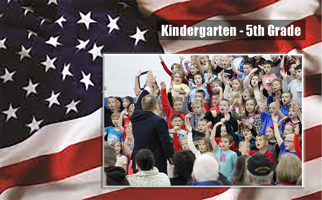 K-5 sings God Bless America