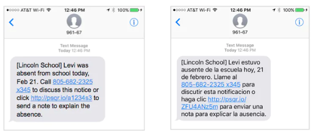 Text Notification Samples